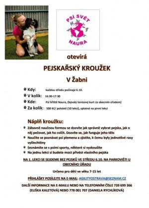 Pejskařský kroužek v Žabni 1
