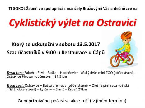 cyklistický výlet na Ostravici